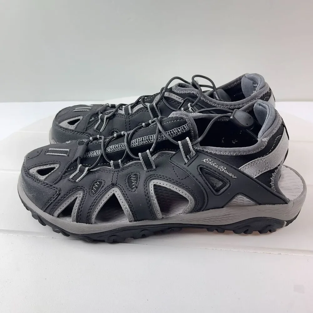Eddie Bauer Mens Size 9M Rainier Outdoor Hiking Sandals Water Shoes Black